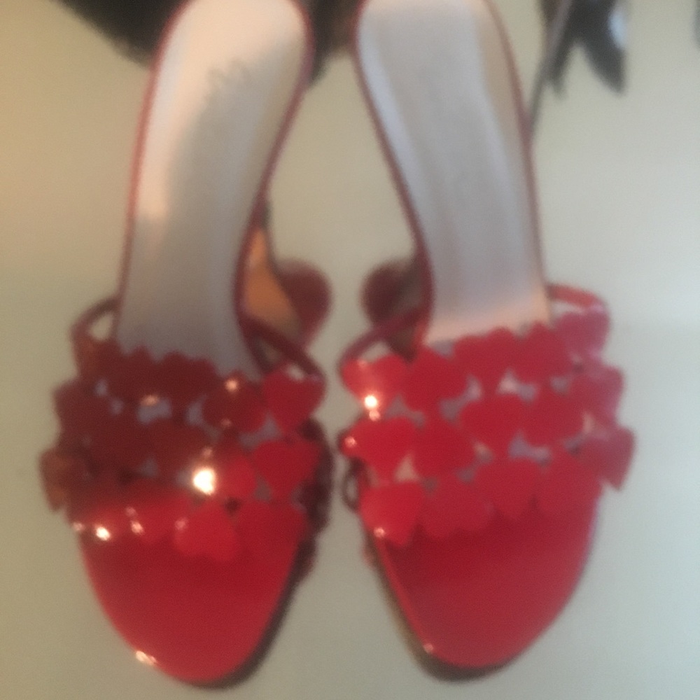 Size 4.5 Italian leather Red Heart Slide HH Sandal